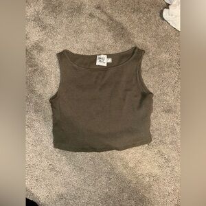 Princess Polly Green Crop Top (Small)